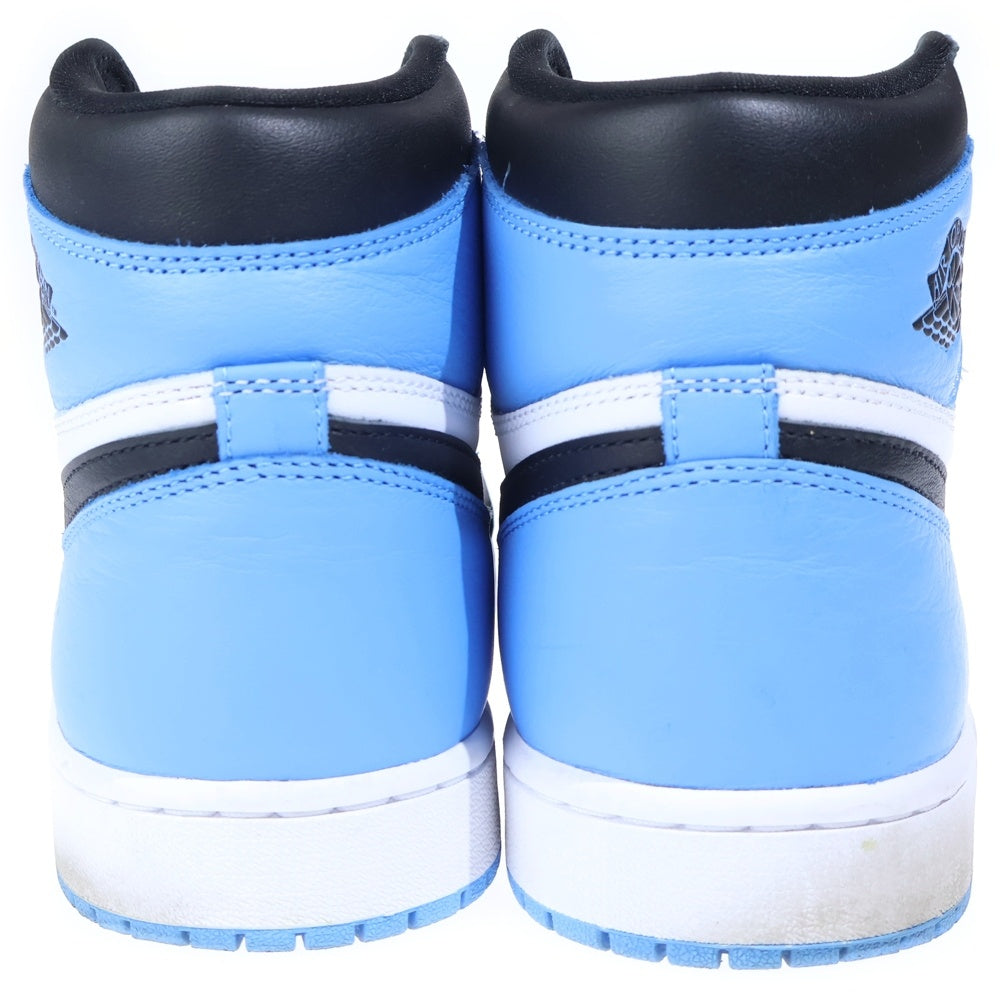 NIKE(ナイキ) AIR JORDAN 1 RETRO HI OG UNIVERSITY BLUE UNC TOE エアジョーダン レトロ ユニバーシティブルー ユーエヌシートゥ ハイカットスニーカーUS9/27cm DZ5485-400