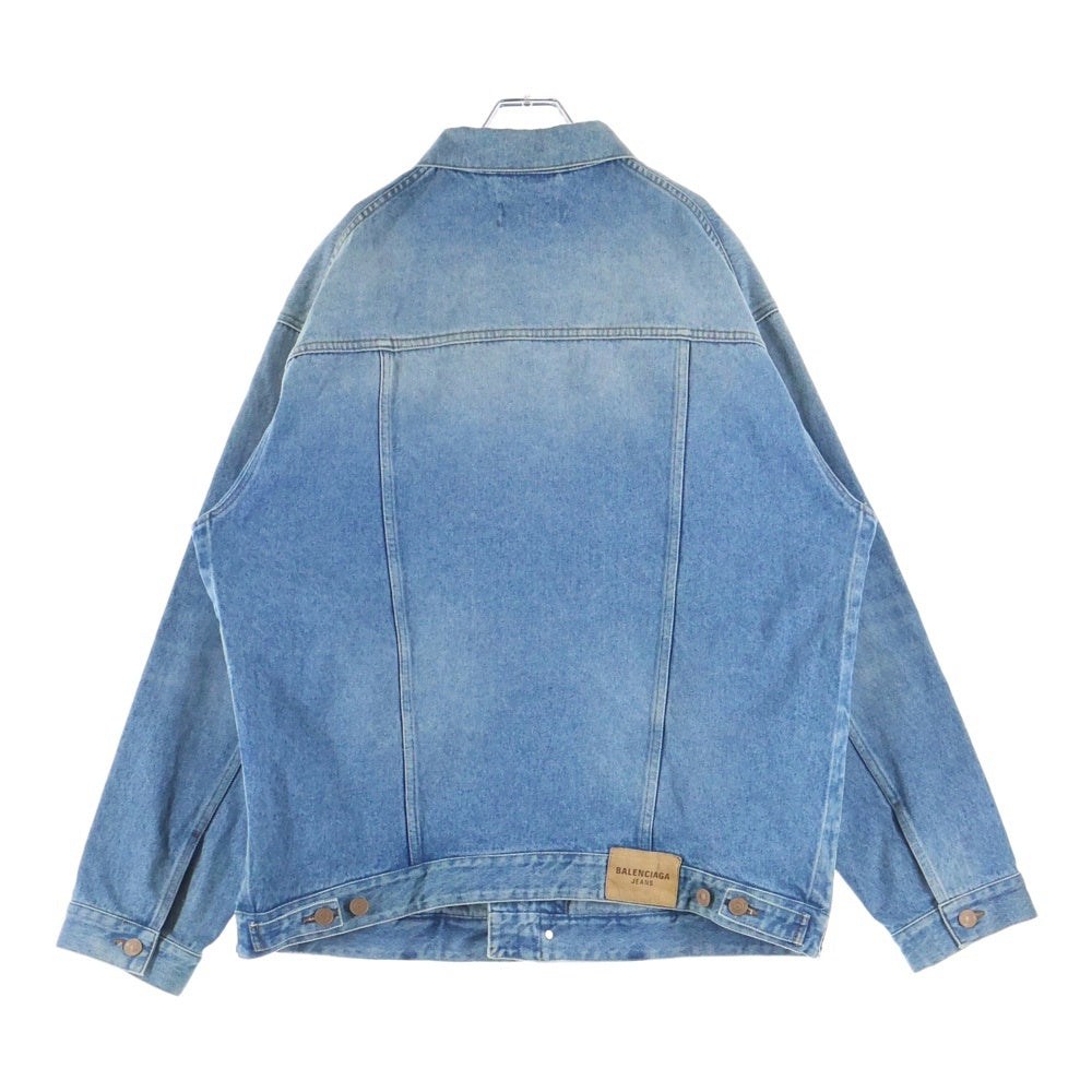 BALENCIAGA(バレンシアガ) 20AW ZIP UP JACKET 657602 オーバーサイズ ジップアップデニムジャケット Gジャン インディゴ