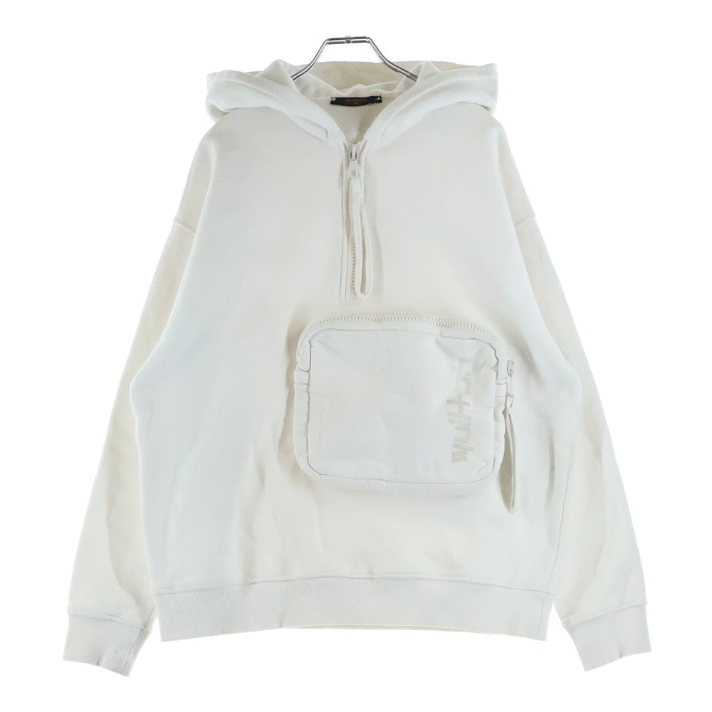 LOUIS VUITTON(ルイヴィトン) 19AW 3Dパッチポケットハーフジップ プルオーバーパーカー フーディ ホワイト RM192M KVR HHY10W