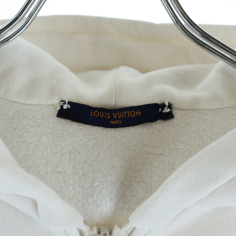 LOUIS VUITTON(ルイヴィトン) 19AW 3Dパッチポケットハーフジップ プルオーバーパーカー フーディ ホワイト RM192M KVR HHY10W