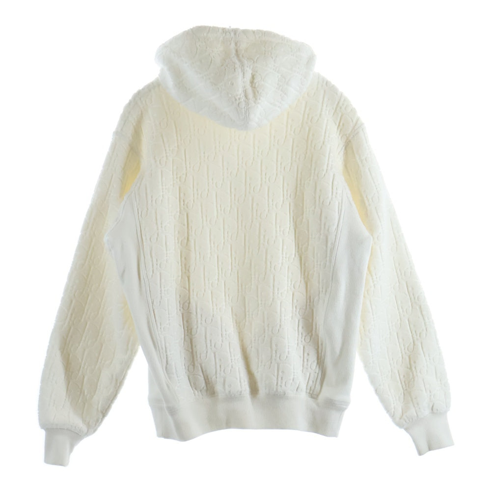 DIOR(ディオール) 22SS 総柄 オブリーク ジャガード プルオーバーフーディー パーカー スウェット ホワイト レディース 113J631A0684