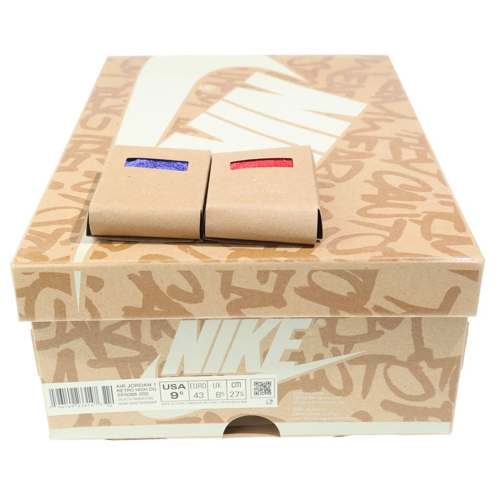 NIKE(ナイキ) Air Jordan 1 Retro High OG Vachetta Tan エアジョーダン1 レトロ ハイ OG バケッタタン ハイカットスニーカー US9.5/27.5cm ベージュ 555088 202