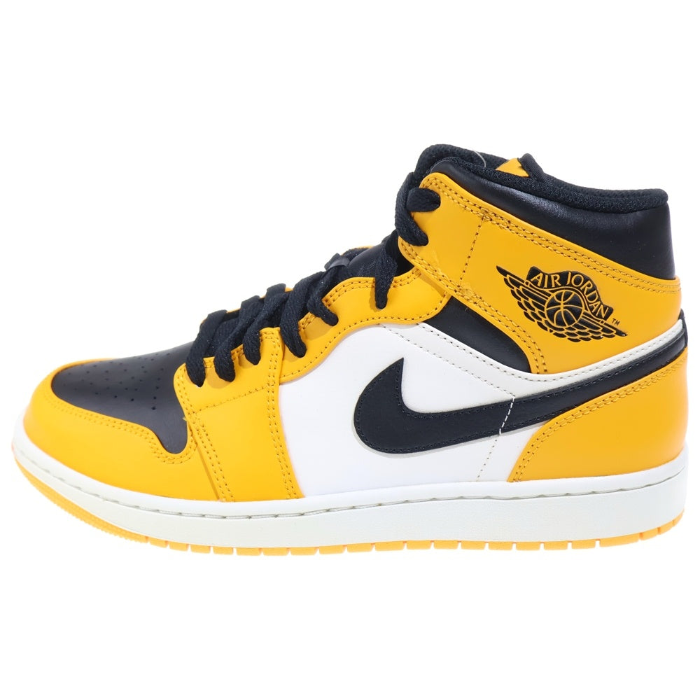 NIKE(ナイキ) AIR JORDAN 1 MID TAXI エアジョーダン1 ミッド タクシー ミッドカットスニーカー ブラック/イエロー US9.5/27.5cm 554724-701