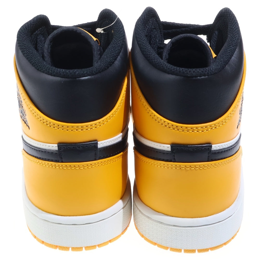 NIKE(ナイキ) AIR JORDAN 1 MID TAXI エアジョーダン1 ミッド タクシー ミッドカットスニーカー ブラック/イエロー US9.5/27.5cm 554724-701