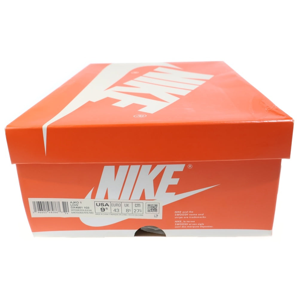 NIKE(ナイキ) Air Jordan 1 Low KO Royal エアジョーダン1 KO ロイヤル ローカットスニーカー ブルー/ホワイト US9.5/27.5cm DX4981-103