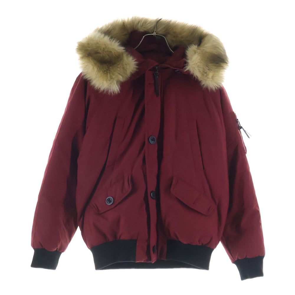THE NORTH FACE(ザノースフェイス) MERIDEN DAWN JACKET 2013H06 ホワイトレーベル 韓国限定 ファーフーデッドダウンジャケット レッド キッズ