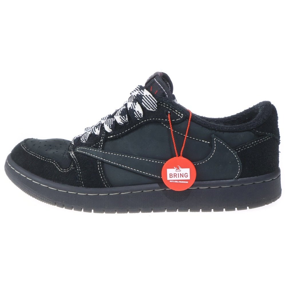 NIKE(ナイキ) ×TRAVIS SCOTT AIR JORDAN 1 LOW OG SP BLACK PHANTOM DM7866-001 エアジョーダン1 ブラックファントム ローカットスニーカー ブラック US9/27cm