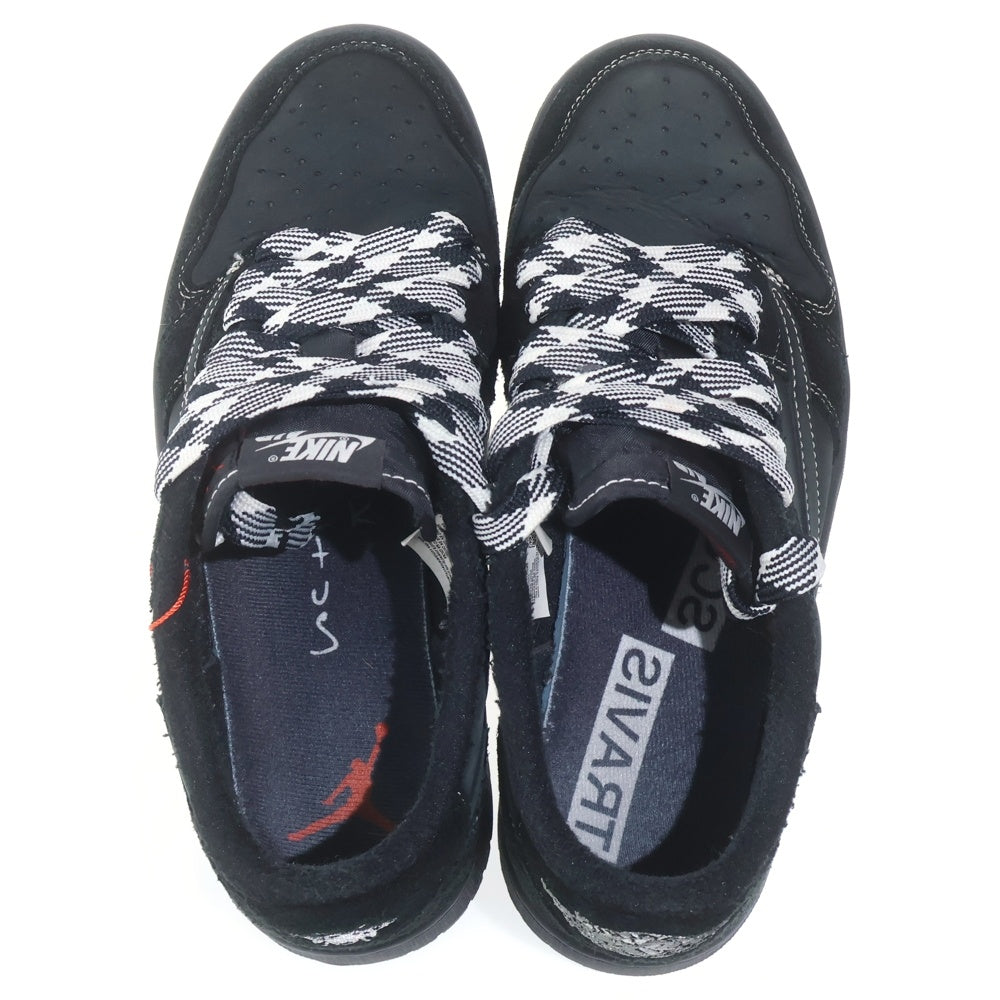 NIKE(ナイキ) ×TRAVIS SCOTT AIR JORDAN 1 LOW OG SP BLACK PHANTOM DM7866-001 エアジョーダン1 ブラックファントム ローカットスニーカー ブラック US9/27cm