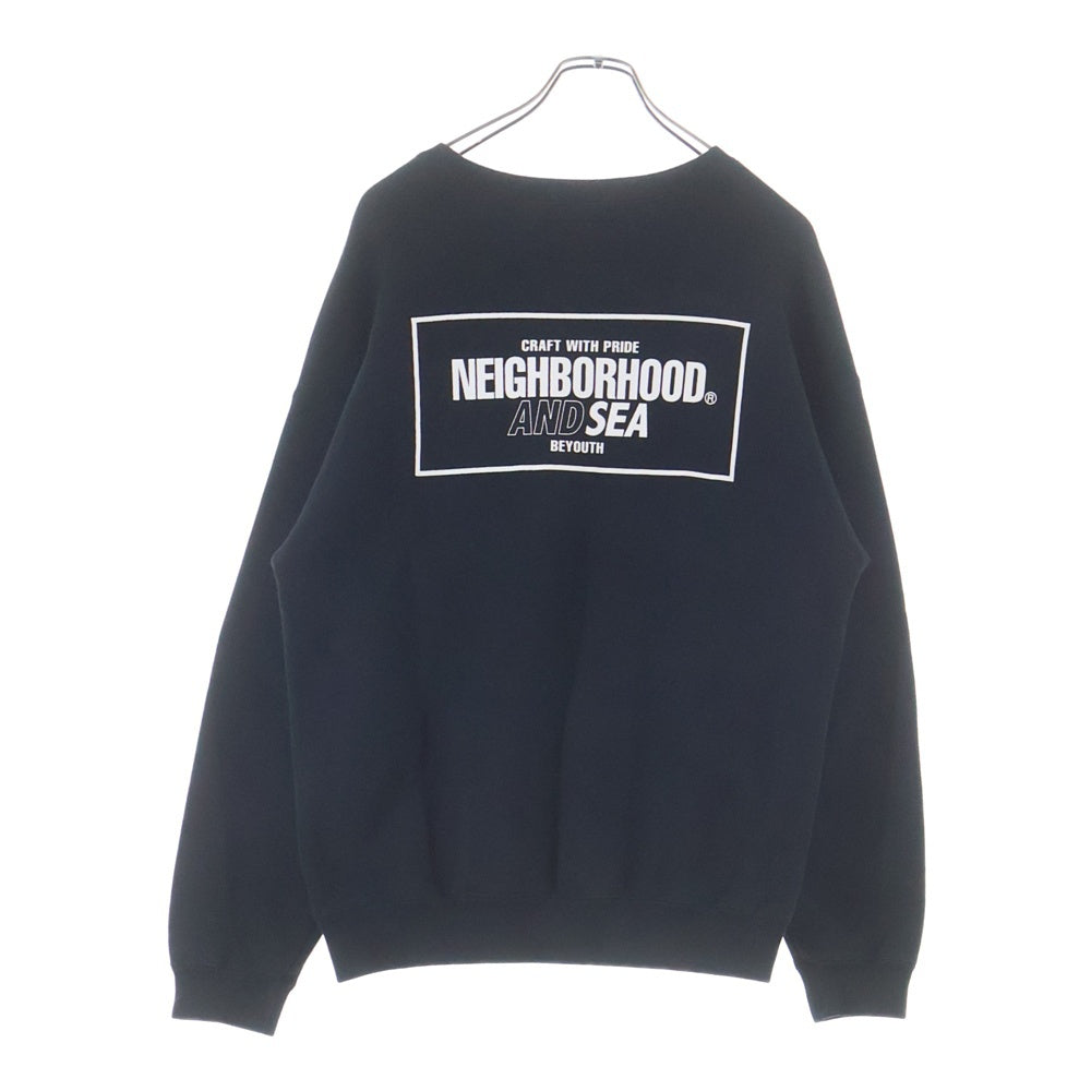 NEIGHBORHOOD(ネイバーフッド) ×WIND AND SEA Logo Sweatshirt ウィンダンシー ロゴ クルーネックスウェットトレーナー ブラック 231UWWSN-CSM01S