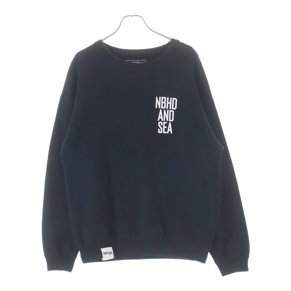 NEIGHBORHOOD(ネイバーフッド) ×WIND AND SEA Logo Sweatshirt ウィンダンシー ロゴ クルーネックスウェットトレーナー ブラック 231UWWSN-CSM01S