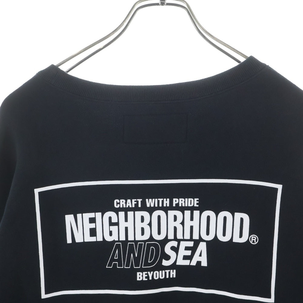 NEIGHBORHOOD(ネイバーフッド) ×WIND AND SEA Logo Sweatshirt ウィンダンシー ロゴ クルーネックスウェットトレーナー ブラック 231UWWSN-CSM01S