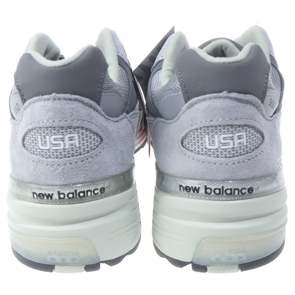 New Balance(ニューバランス) 992 Made in USA スエード メッシュ ロゴ ローカットスニーカー グレー US9/27cm U992GY