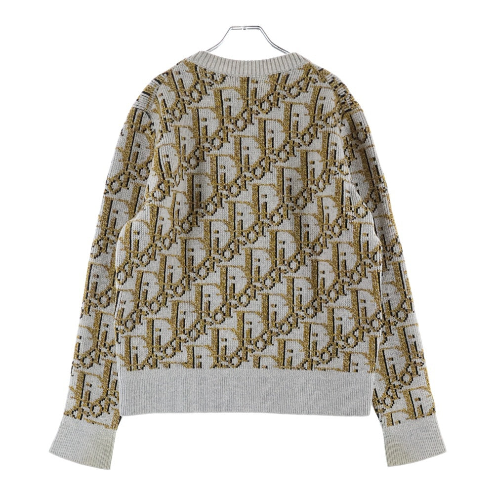 DIOR(ディオール) 21AW Oblique Wool Knit Sweater 193M638AT393 オブリーク クルーネック長袖ウールニットセーター グレー