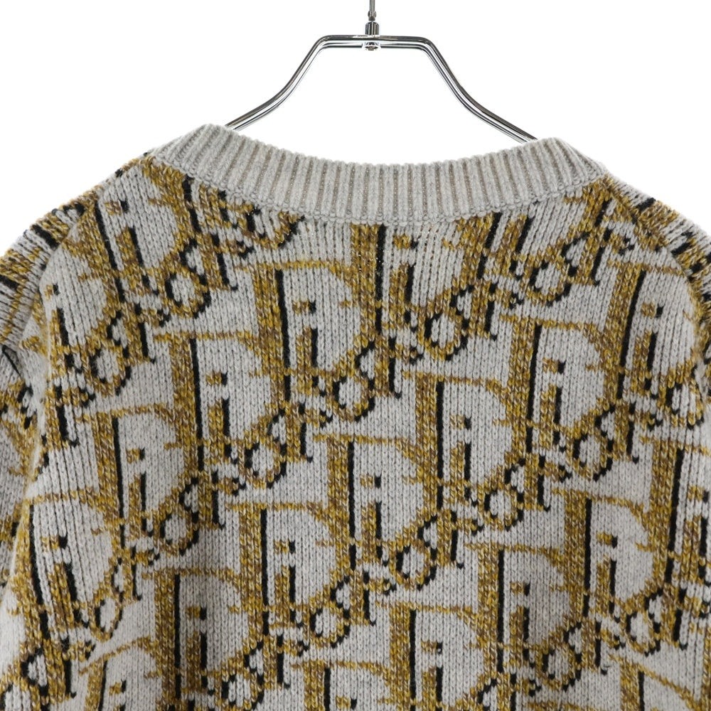 DIOR(ディオール) 21AW Oblique Wool Knit Sweater 193M638AT393 オブリーク クルーネック長袖ウールニットセーター グレー