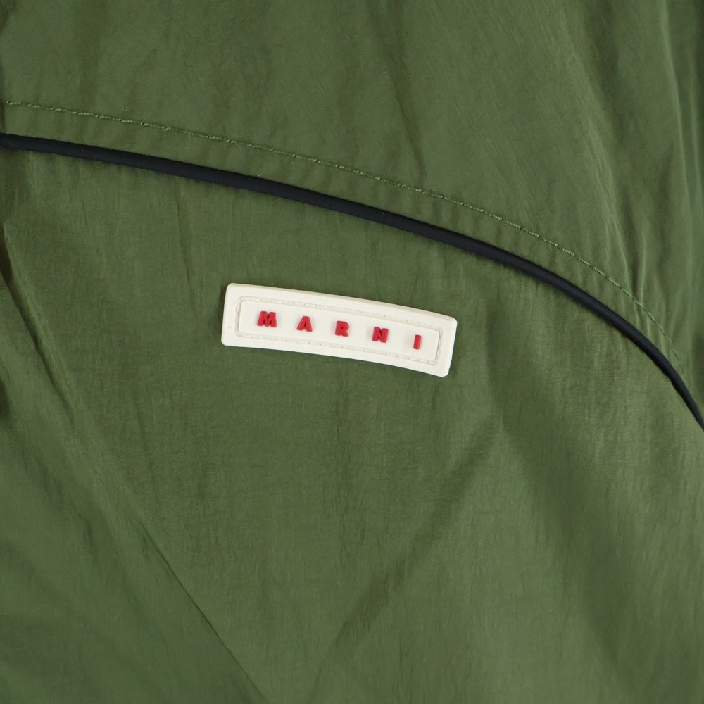 MARNI(マルニ) 26SS Zip Fastening Hooded Jacket ジップ ロゴ ナイロンジャケット カーキ JUMU0203IX UTN934