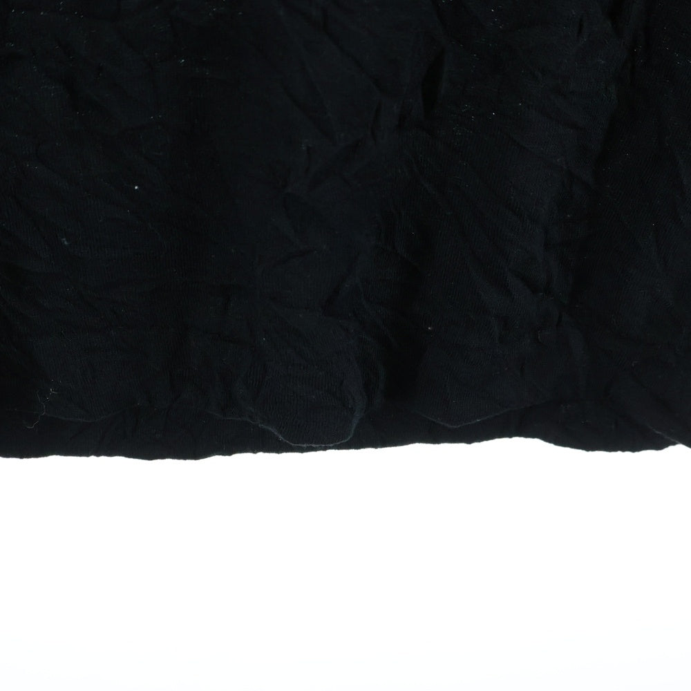 Yohji Yamamoto POUR HOMME(ヨウジヤマモト プールオム) 20SS シワ加工 クルーネック半袖Tシャツカットソー ブラック HN-T87-889