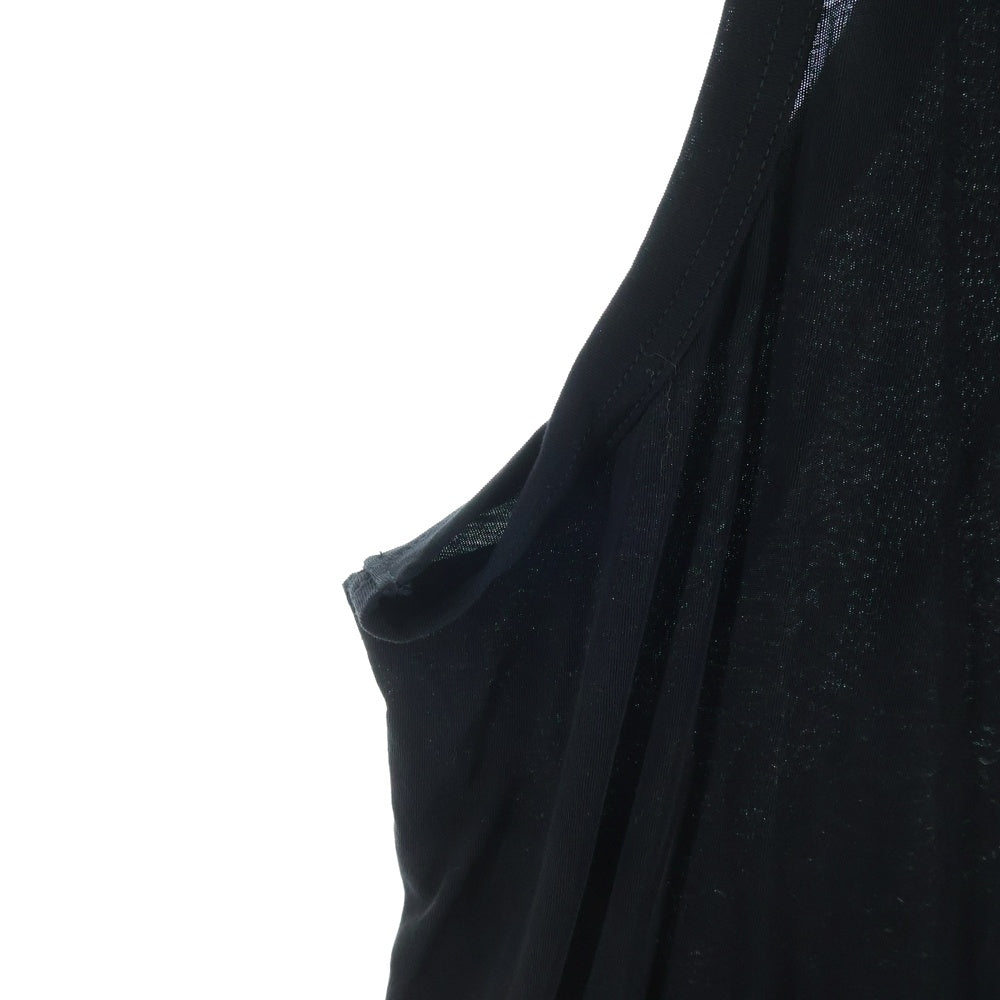 Yohji Yamamoto POUR HOMME(ヨウジヤマモト プールオム) アシンメトリー サイドリボン クルーネックTシャツカットソー ノースリーブ ブラック HG-T14-988