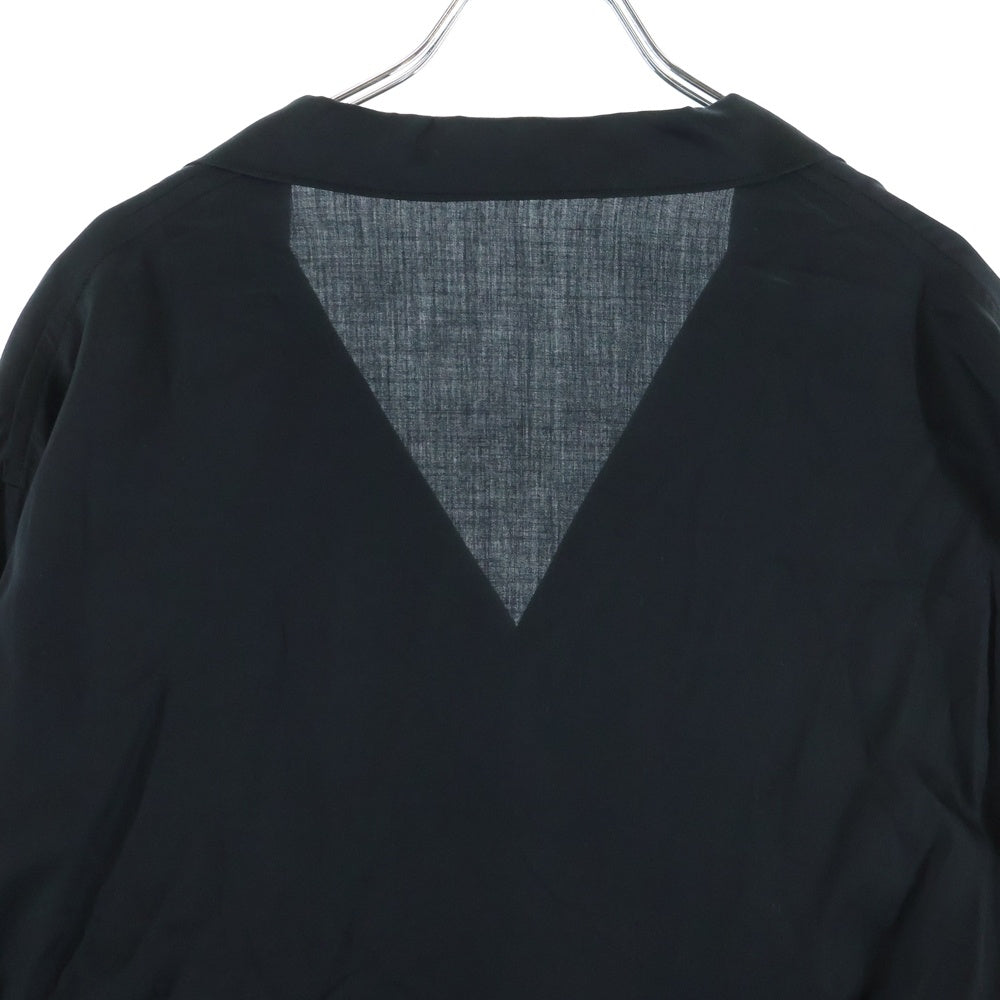 Yohji Yamamoto POUR HOMME(ヨウジヤマモト プールオム) 19SS ナンバリングパッチ サスペンダー 長袖シャツ ブラック HH-B69-006