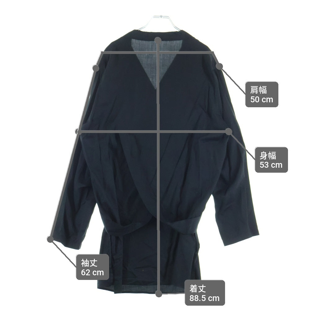 Yohji Yamamoto POUR HOMME(ヨウジヤマモト プールオム) 19SS ナンバリングパッチ サスペンダー 長袖シャツ ブラック HH-B69-006