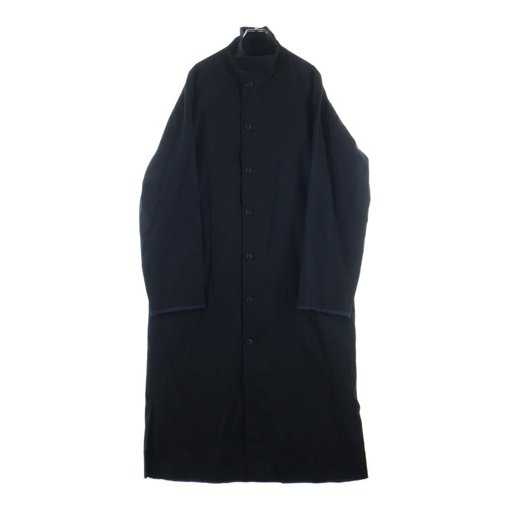 B Yohji Yamamoto(ビー ヨウジヤマモト) コットン ジップアップ スタンドカラーコート ブラック NR-B57-804