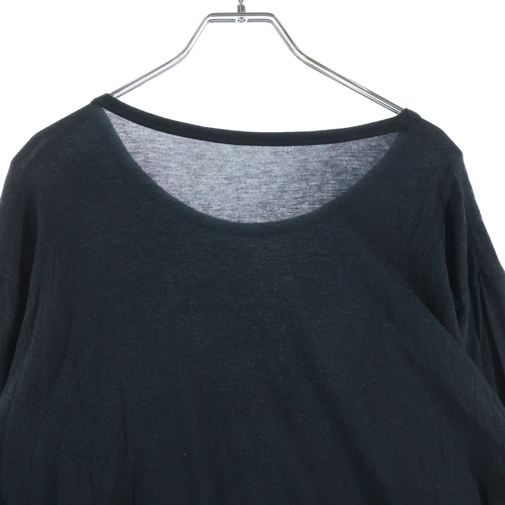 Yohji Yamamoto(ヨウジヤマモト) B-HANGサス純愛 クルーネック長袖Tシャツカットソー ロングスリーブ ロンT ブラック NH-T88-981