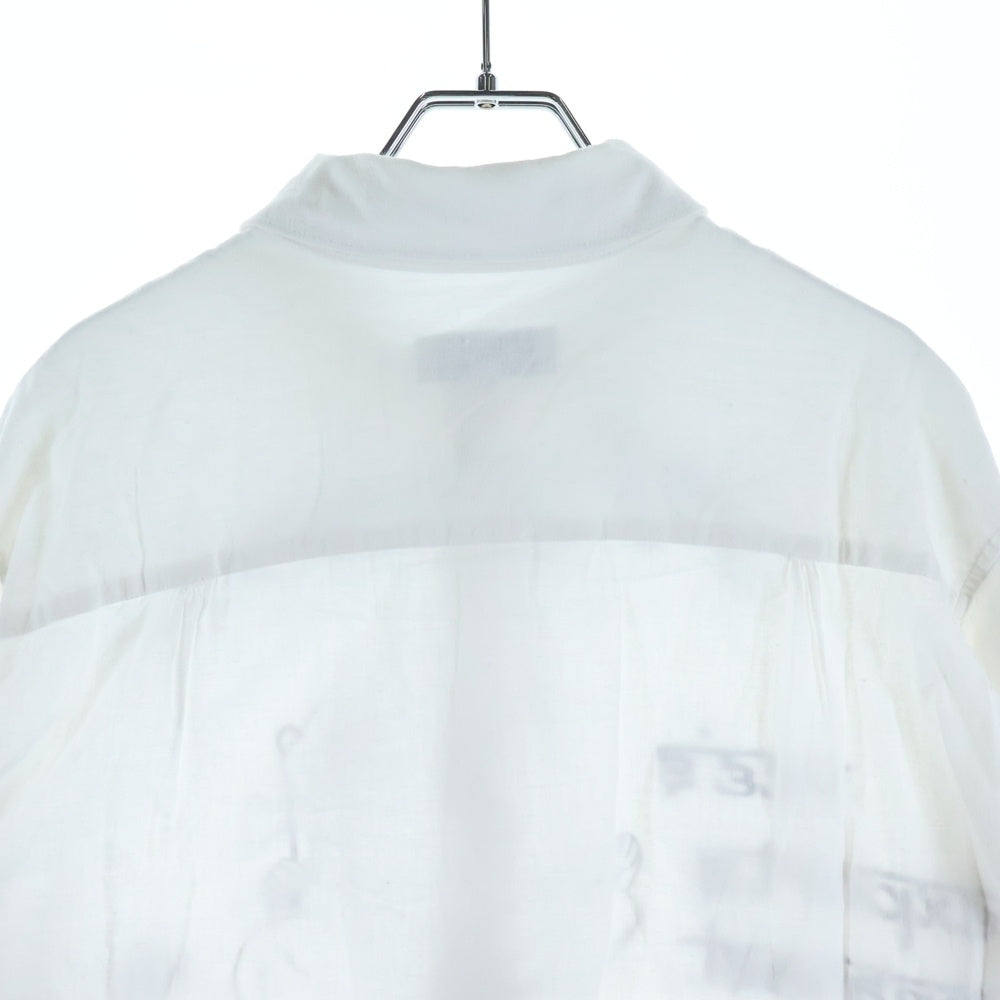 Yohji Yamamoto POUR HOMME(ヨウジヤマモト プールオム) ガネーシャ プリント 長袖シャツ ホワイト HE-B20-529
