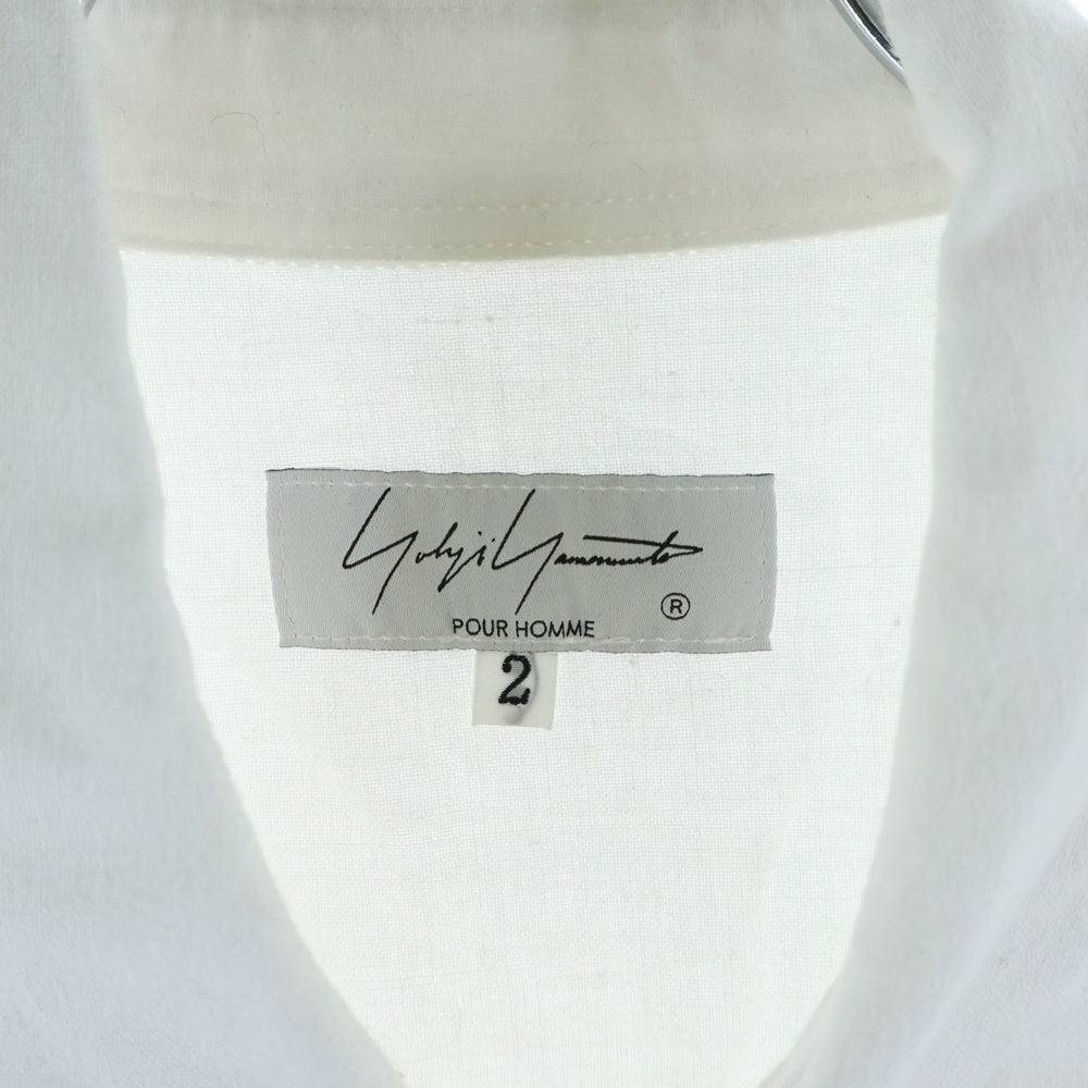 Yohji Yamamoto POUR HOMME(ヨウジヤマモト プールオム) ガネーシャ プリント 長袖シャツ ホワイト HE-B20-529