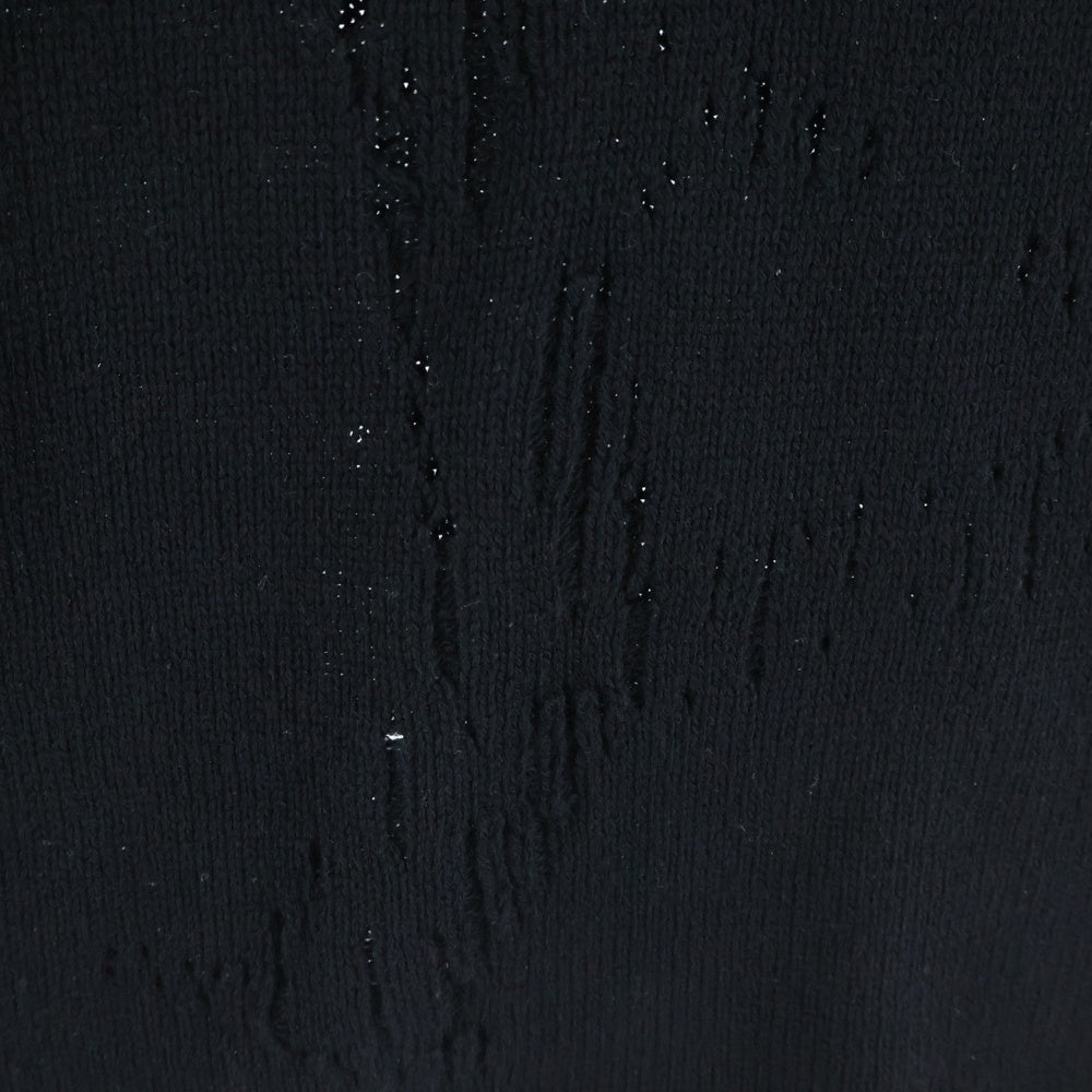 B Yohji Yamamoto(ビー ヨウジヤマモト) ネック クロップド丈 ニット セーター ブラック NV-K52-197