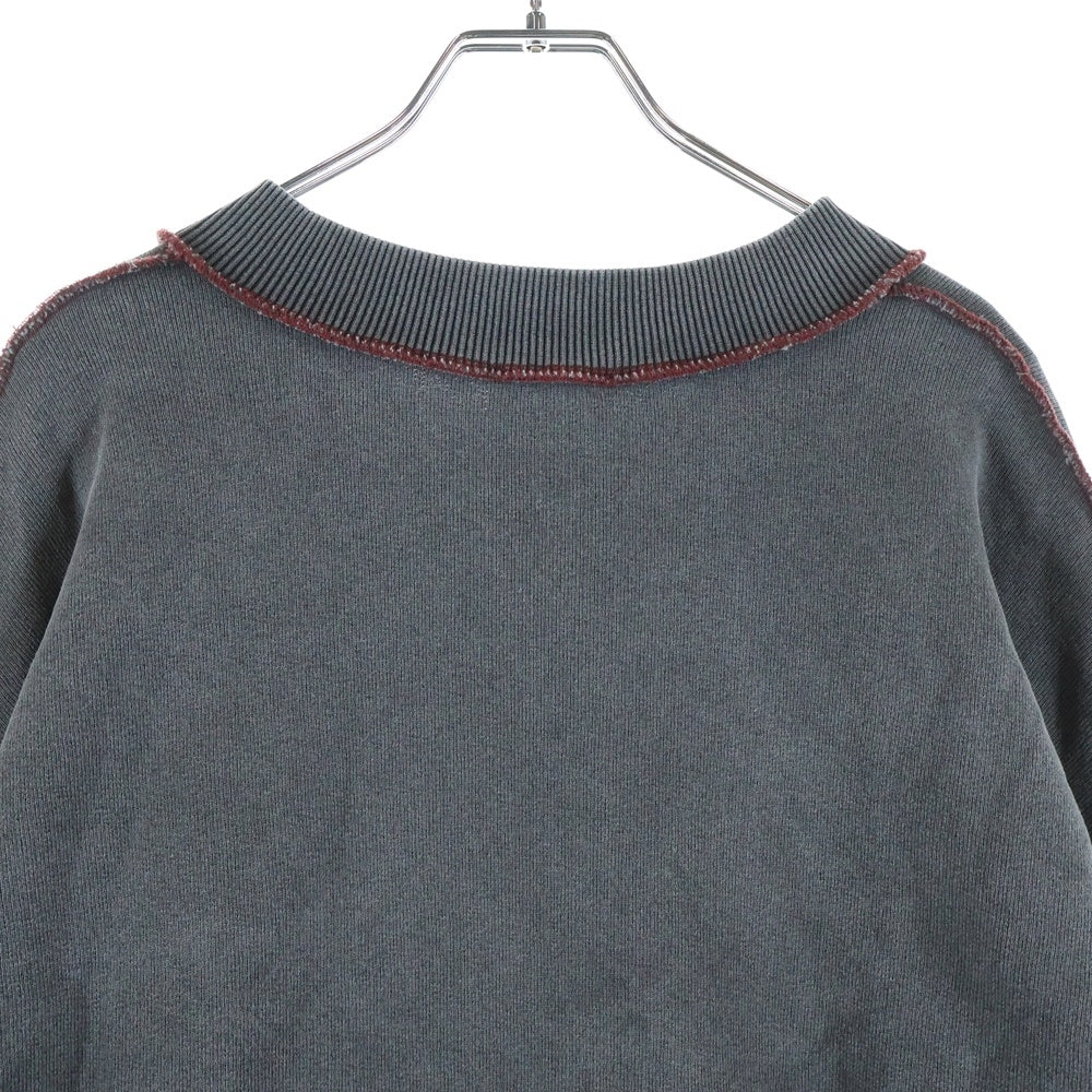 DIESEL(ディーゼル) S-MOLOCK CREWNECK SWEAT エルボーロゴクルーネック長袖スウェットトレーナー グレー A06171