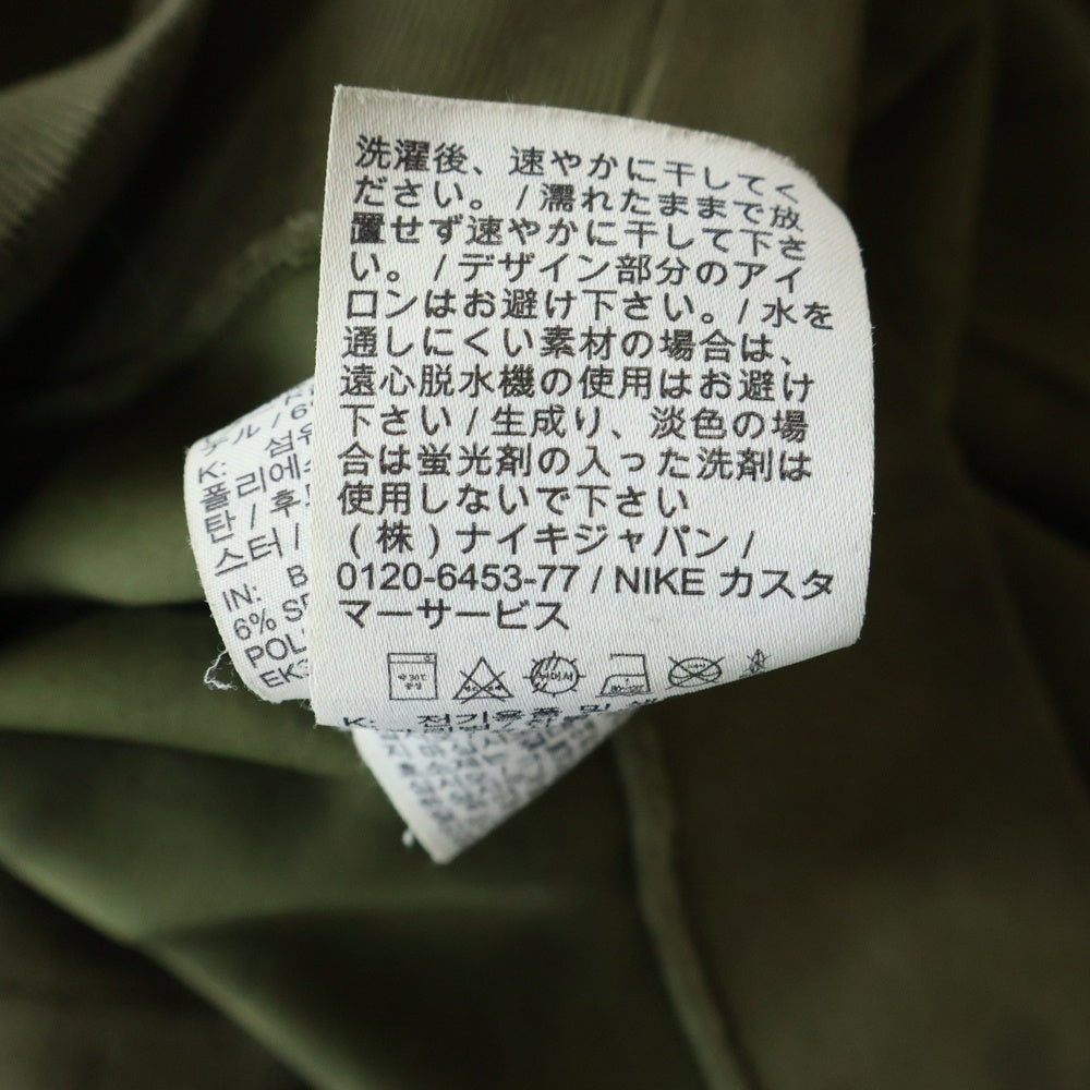 NIKE(ナイキ) ×TRAVIS SCOTT M J NRG TS WASH SUEDE PO CN3422-222 トラヴィススコット スウェード刺繍プルオーバーパーカー フーディ カーキ