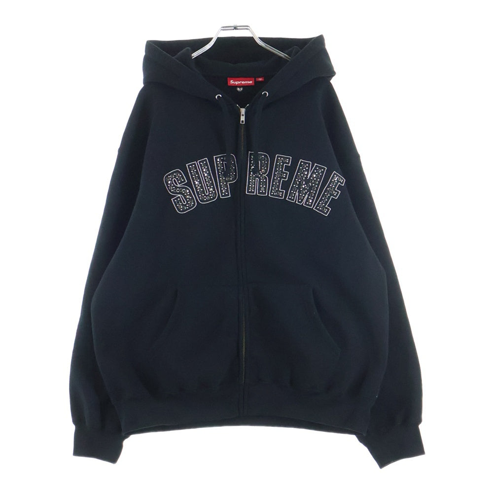 SUPREME(シュプリーム) 25SS ×B.B SIMON ZIP UP HOODED SWEATSHIRT スタッズ ジップアップフーディー ブラック