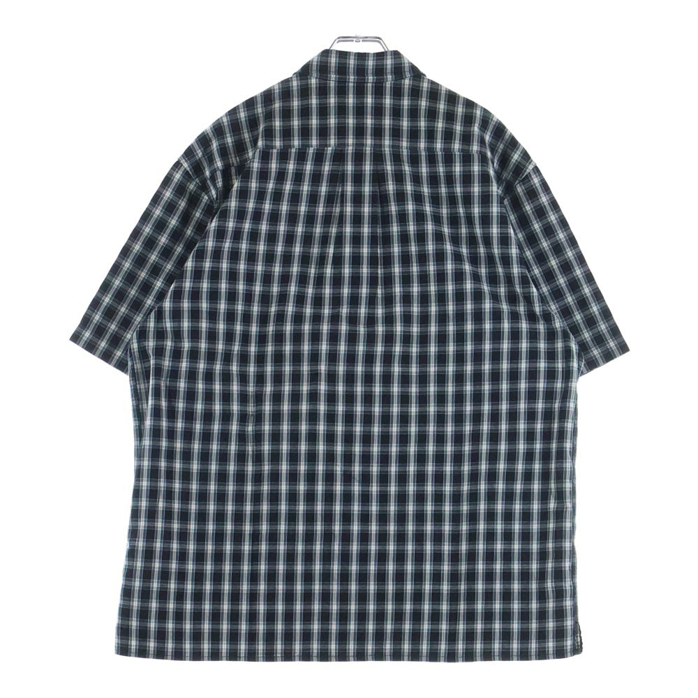 SUPREME(シュプリーム) 25SS MINI PLAID S/S SHIRT チェック柄 胸ポケット 半袖シャツ ブラック/ブルー