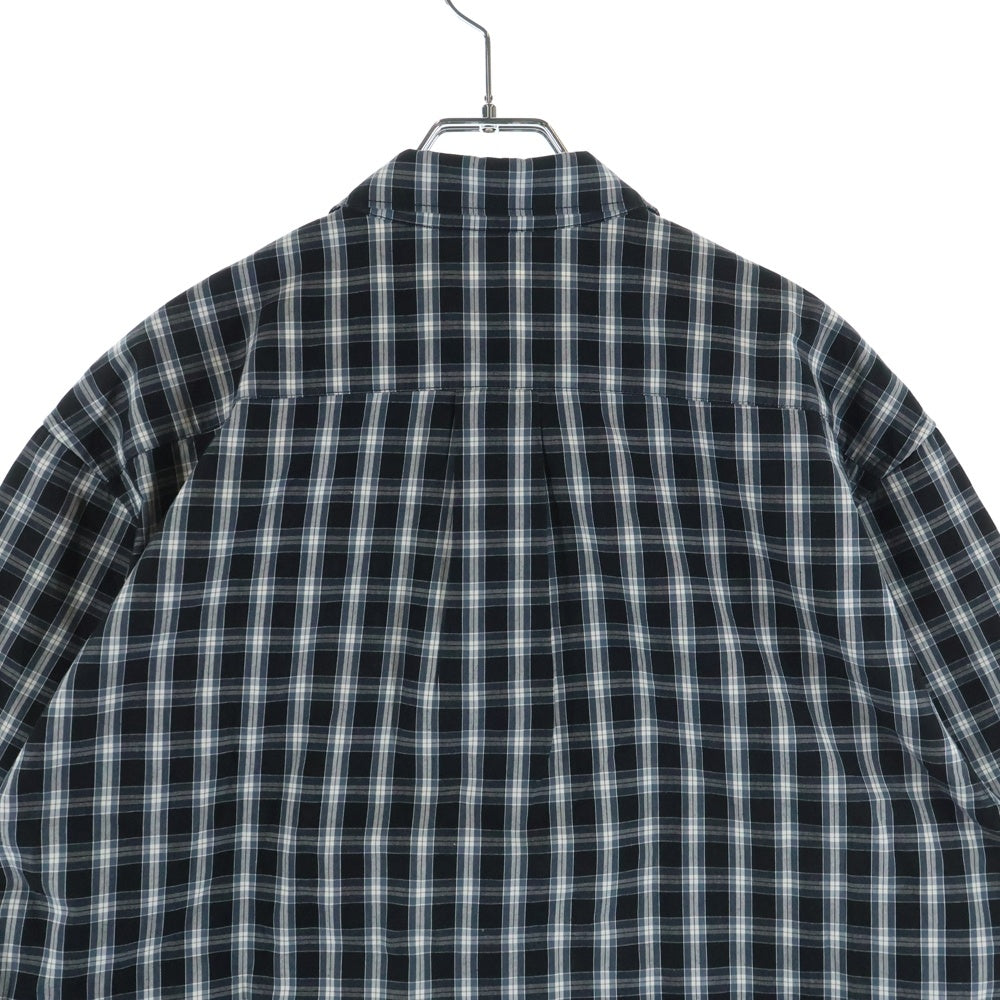 SUPREME(シュプリーム) 25SS MINI PLAID S/S SHIRT チェック柄 胸ポケット 半袖シャツ ブラック/ブルー