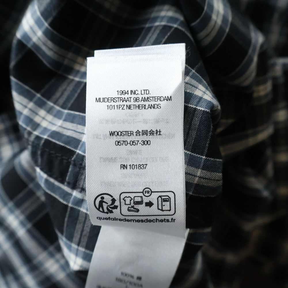 SUPREME(シュプリーム) 25SS MINI PLAID S/S SHIRT チェック柄 胸ポケット 半袖シャツ ブラック/ブルー