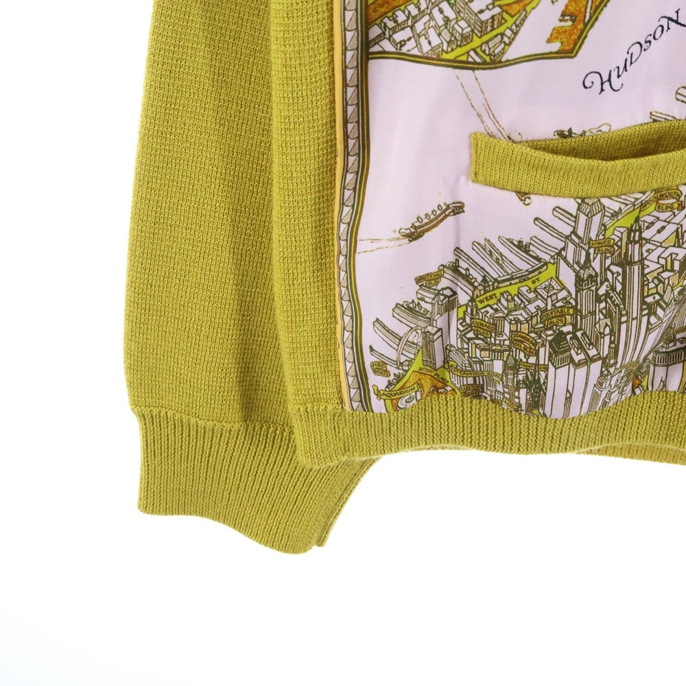 SUPREME(シュプリーム) 23AW SILK MAP CARDIGAN シルクマップカーディガン イエロー/ピンク