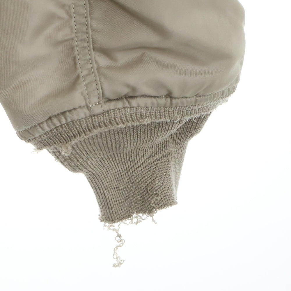 PROTOTYPES(プロトタイプス) 25AW NYLON BOMBER 32PT080W160USSD 32PT080W160USSD バックスプレーロゴ ジップアップボンバージャケット MA-1 ブルゾンジャケット ベージュ