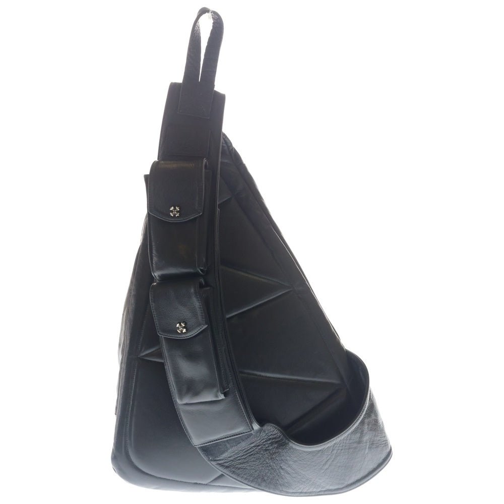 Soffer Ari(ソファアリ) BACK PACK BAG パッチデザイン レザー バックパック バッグ ブラック
