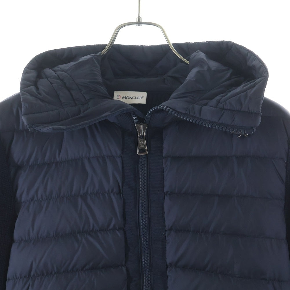 MONCLER(モンクレール) MAGLIONE TRICOT CARDIGAN D20919402800 ニット切替ダウンジャケット ネイビー