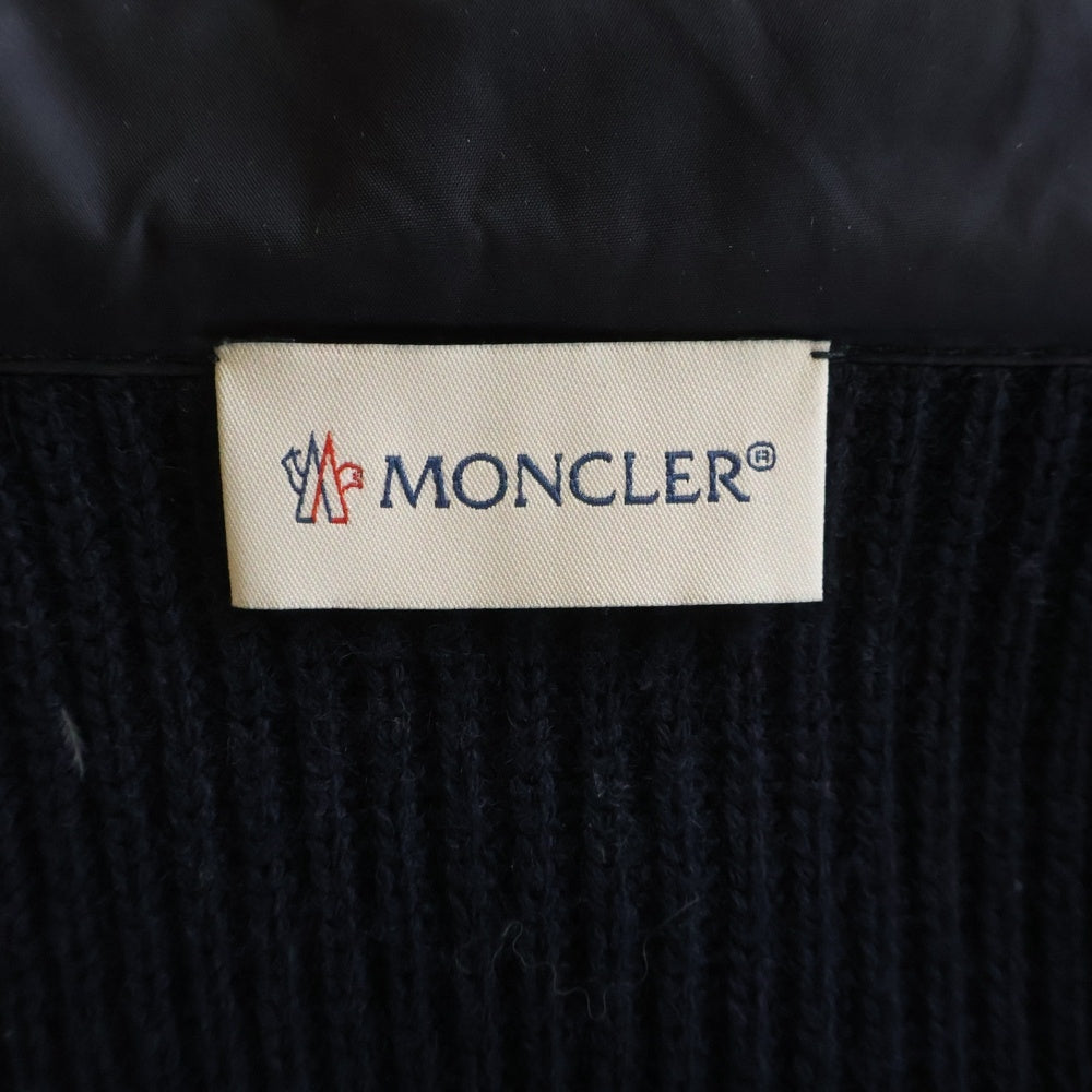 MONCLER(モンクレール) MAGLIONE TRICOT CARDIGAN D20919402800 ニット切替ダウンジャケット ネイビー