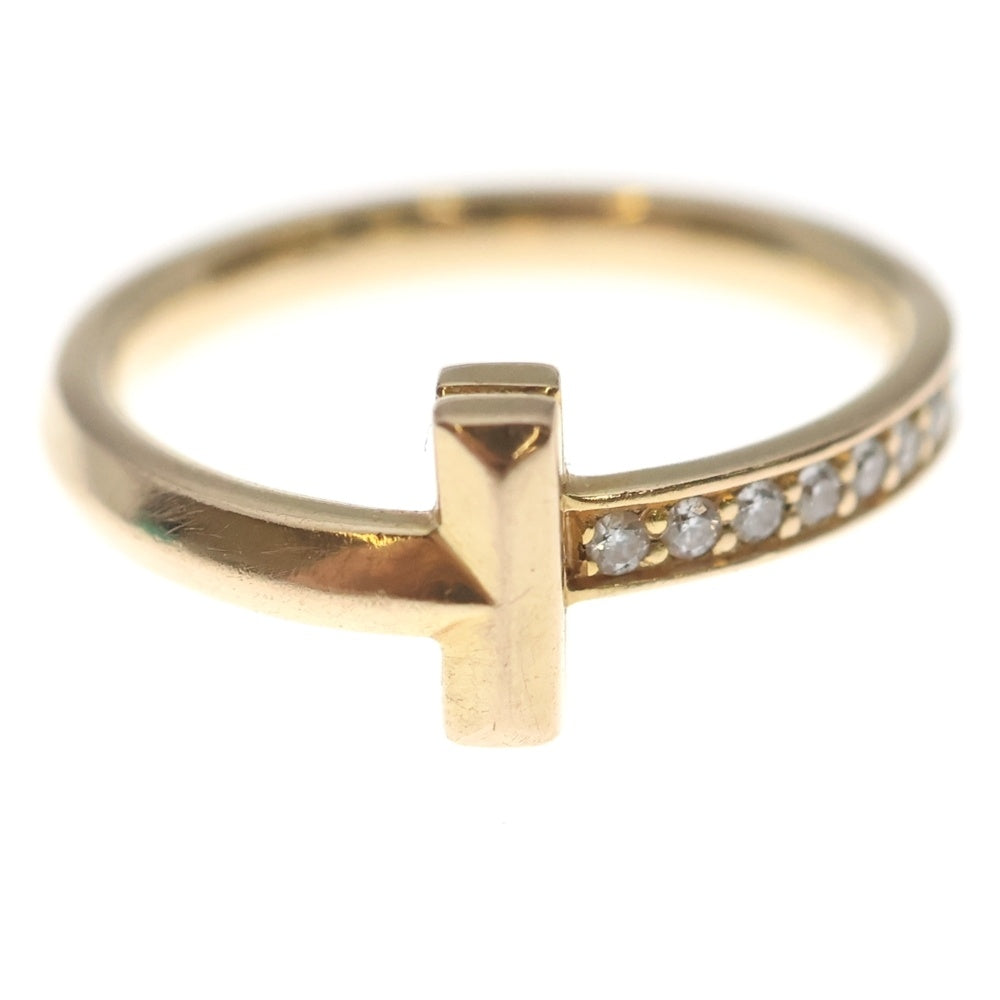 TIFFANY & Co.(ティファニー) K18PG Tワン ナローリング ダイヤモンド ピンクゴールド レディース