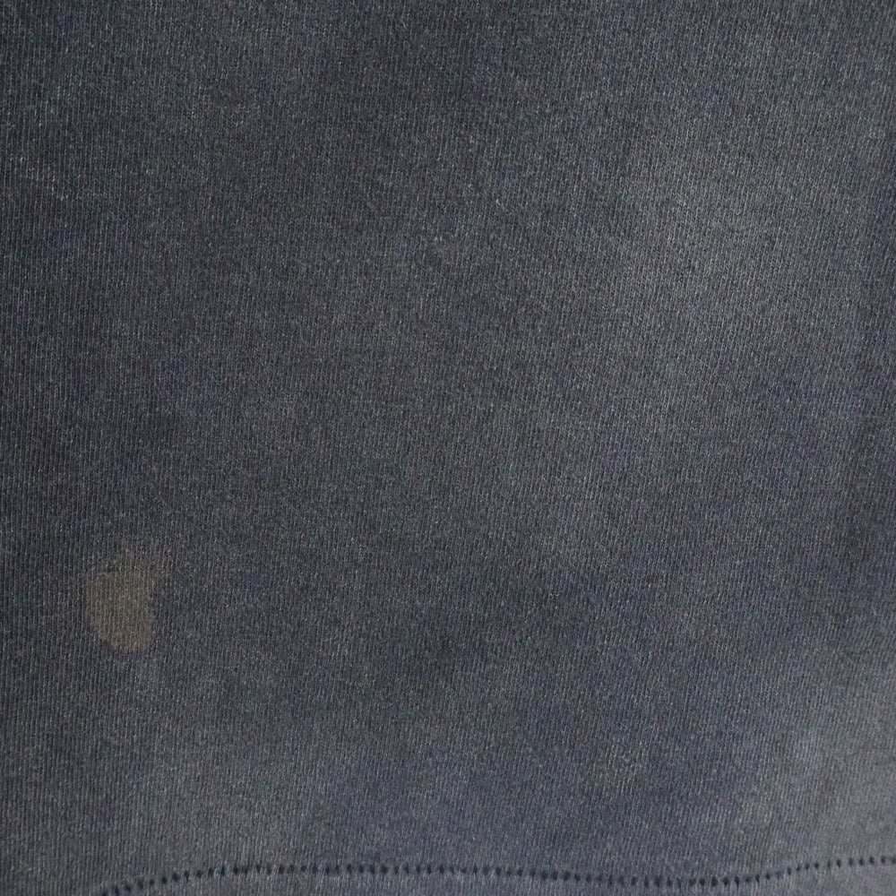 SAINT MICHAEL(セントマイケル) 24SS ヴィンテージ加工 Baaプリント クルーネック半袖トTシャツカットソー ブラック SM-YS8-0000-005