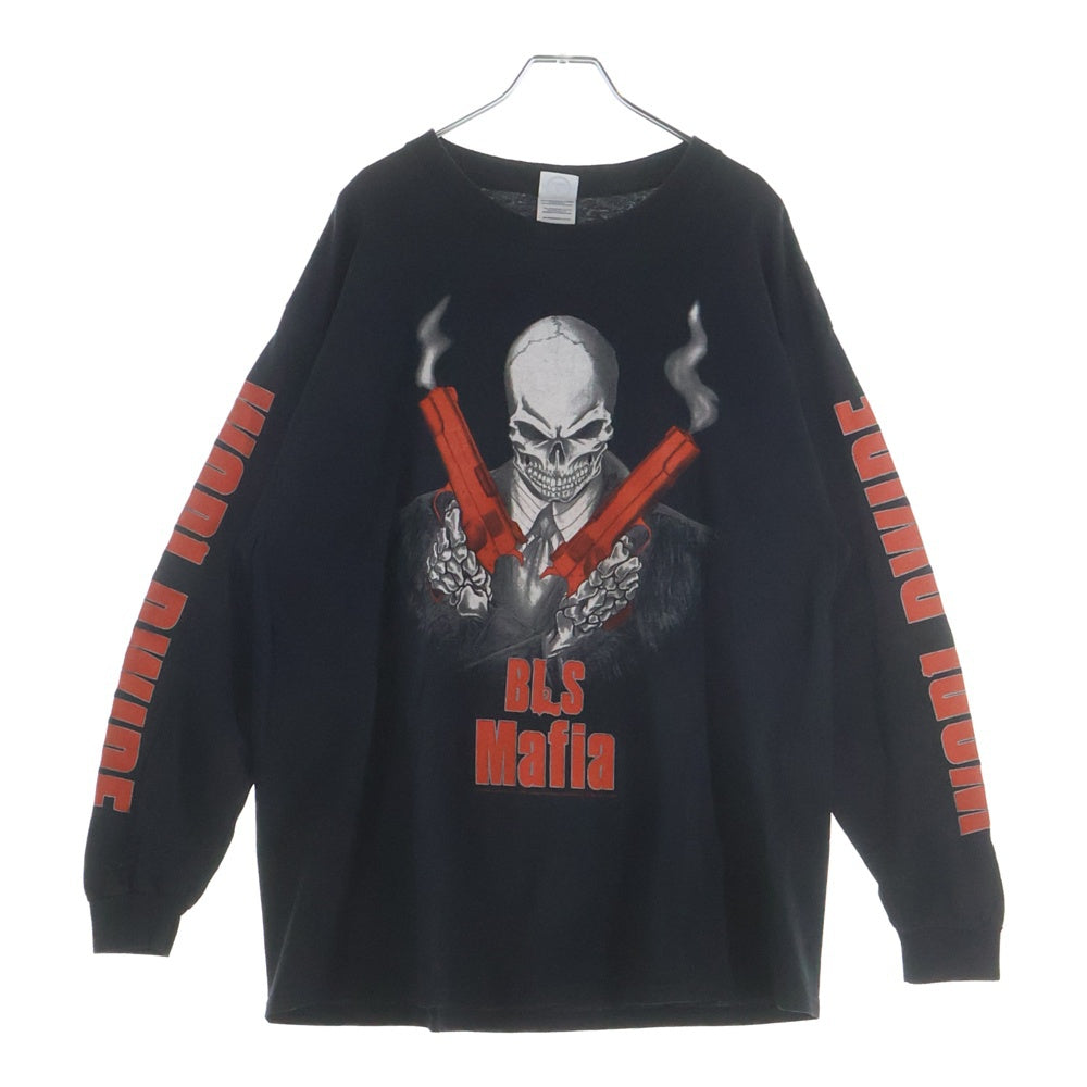 VINTAGE(ヴィンテージ) 00S BLS MAFIA BLACK LABEL SOCIETY DELTAタグ ブラック レーベル ソサアイアティ デルタ 両面プリントクルーネック長袖Tシャツ ロンT バンT 2005コピーライト