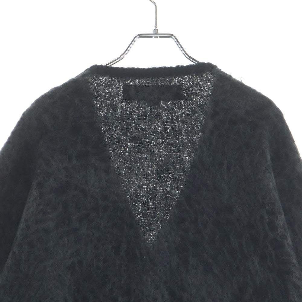 NEIGHBORHOOD(ネイバーフッド) 2AW MOHAIR CARDIGAN 222FUNH-KNM02 レオパード総柄 アクリル混 モヘア長袖ニットカーディガン グレー