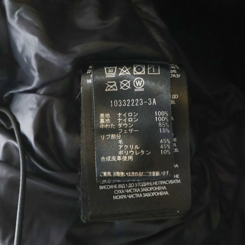 MACKAGE(マッカージュ) Kent-Z グライドン 袖ワッペン ジップアップダウンジャケット ブラック 10332223ー3A