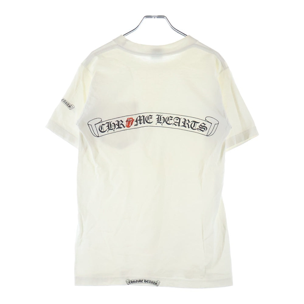 CHROME HEARTS(クロムハーツ) OLD CH T-SHIRT ROLLING STONES リップタン 半袖Tシャツカットソー ホワイト
