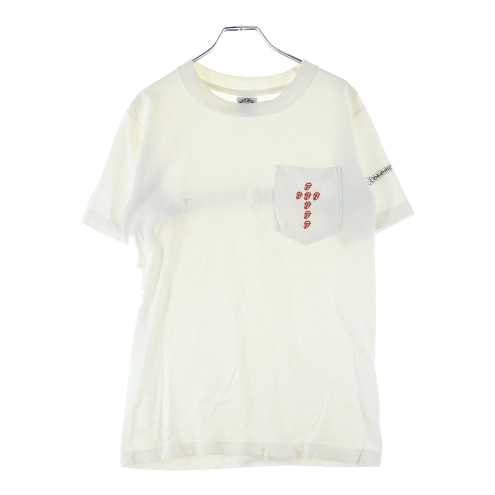 CHROME HEARTS(クロムハーツ) OLD CH T-SHIRT ROLLING STONES リップタン 半袖Tシャツカットソー ホワイト