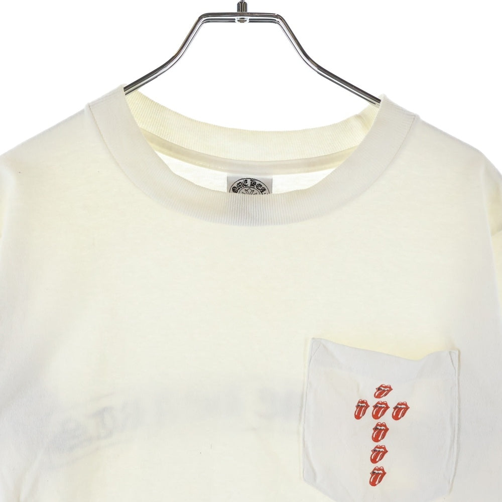 CHROME HEARTS(クロムハーツ) OLD CH T-SHIRT ROLLING STONES リップタン 半袖Tシャツカットソー ホワイト