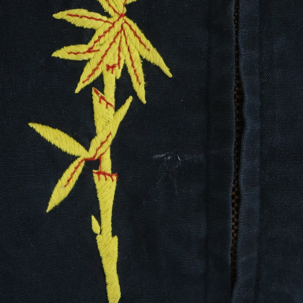 東洋エンタープライズ(トウヨウエンタープライズ) 福禄寿 VIETNAM MAP刺繍 コットン ベトナムジャケット スーベニア スカジャン スタジャン ネイビー TT10635