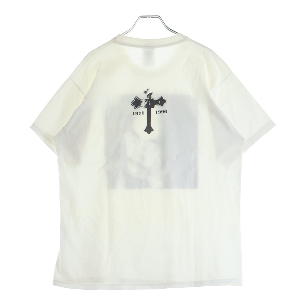 VINTAGE(ヴィンテージ) 90S 2PAC 1971-1996 FRUIT OF THE ROOMタグ 追悼 両面プリントクルーネック半袖Tシャツカットソー ラップT ホワイト