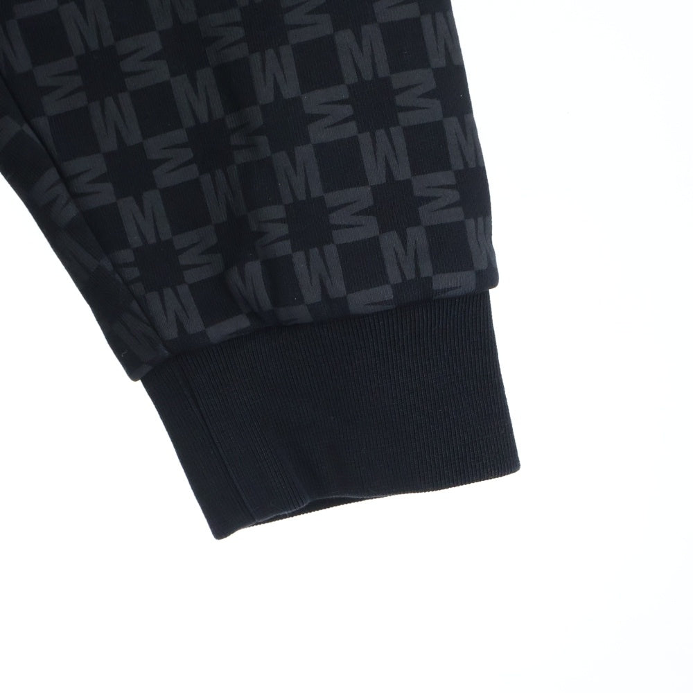 MONCLER(モンクレール) 22AW HOODIE 総柄 プルオーバーパーカー フーディ ブラック H20918G00039 899TX